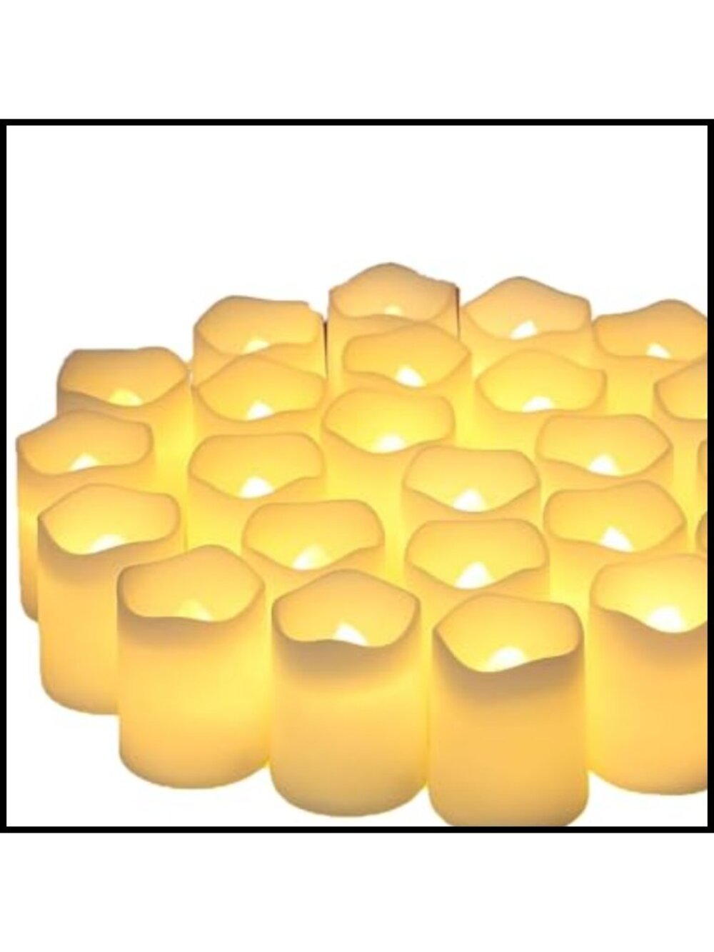 36 Pack Flameless LED Votive Candles Waterproof Resin Remote Control for